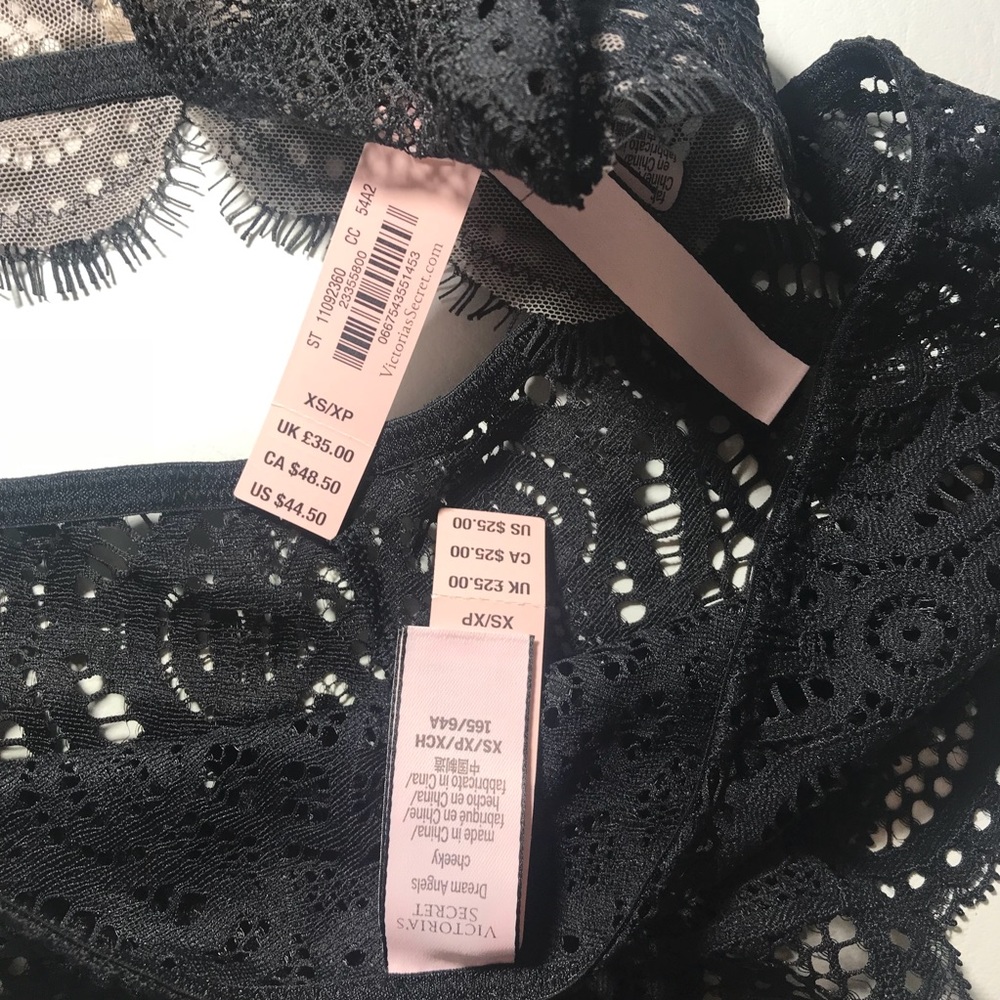 Complete SET Victoria’s Secret XS Lace Up Bralette - Picture 6 of 7
